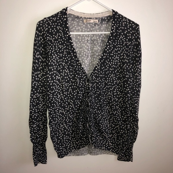 Gray and White Polka Dot Cardigan - Picture 3 of 3